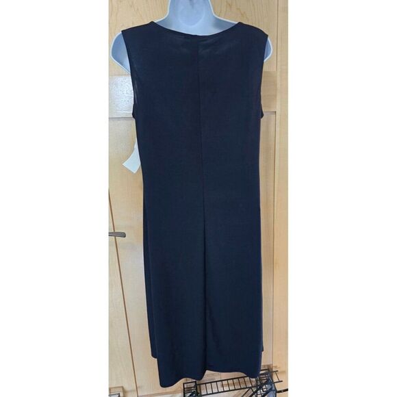 2-Piece Navy Dress  Gold Paisley Jacket - Size 8 - Made In USA elegant classic - Picture 9 of 16